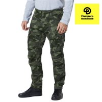 Pantalon cargo Pampero ORIGINAL fit elastizado camuflado verde t 38/54