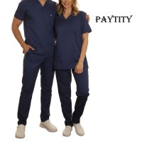 Ambo sanitario para medicina Paytity azul marino al/pol en talles S/2XL