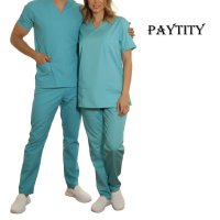 Ambo sanitario para medicina Paytity verde en alg/pol en talles S/2XL