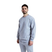 Buzo Cotar liso gris melange frizado cuello redondo p/hbre T 5/7